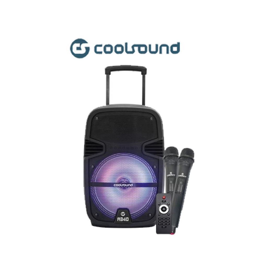 ALTAVOZ AMPLIFICADO COOLSOUND 8 250W | BATERIA 4400 | 2 X MICROFONOS | 35W RMS"