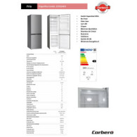 FRIGORÍFICO  CORBERÓ COMBI NO FROST 186*60 CM COLOR INOX