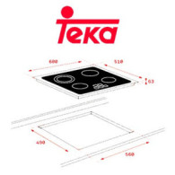 PLACA VITROCERÁMICA 3 QUEMADORES TEKA