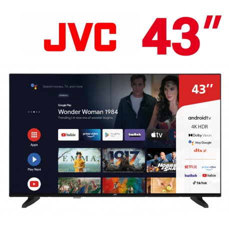 TELEVISOR JVC 43" UHD 4K, ANDROID TV