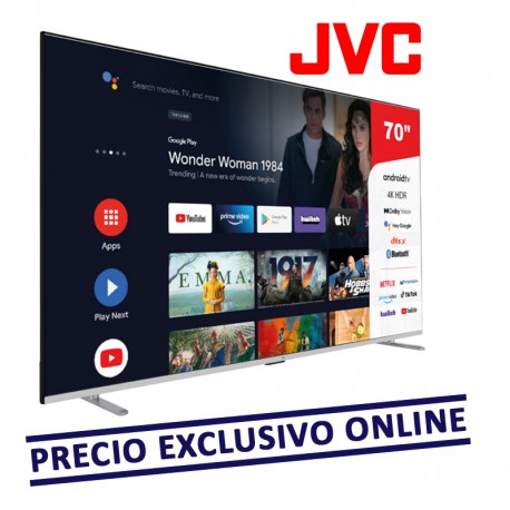 TELEVISOR JVC 70" SMART TV ANDROID, 4K UHD, BLUETOOTH