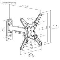 SOPORTE CON BRAZO TV 13-43 UNA EXTENSION CROMAD