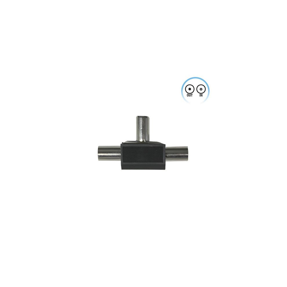 ADAPTADOR INDUCTIVO TV (1 MACHO/2 HEMBRAS) NEGRO SEVENON