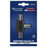 ADAPTADOR INDUCTIVO TV (1 MACHO/2 HEMBRAS) NEGRO SEVENON