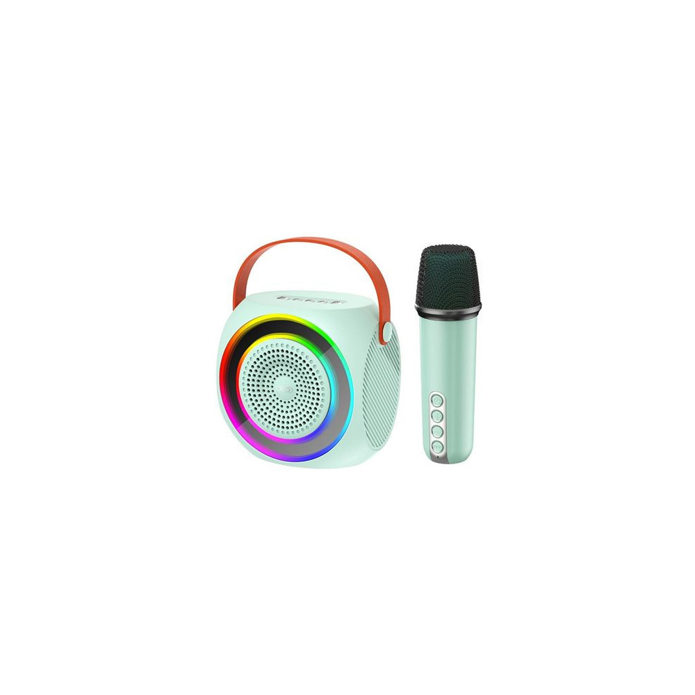 ALTAVOZ BLUETOOTH F42 + MICRÓFONO + EFECTOS LED AZUL XO