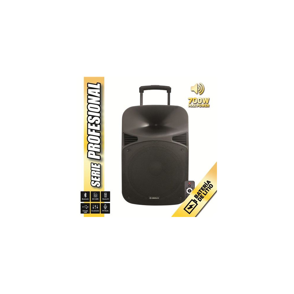 ALTAVOZ AUTOAMPLIFICADO 15 700W CON BATERIA SERIE PRO COOLSOUND