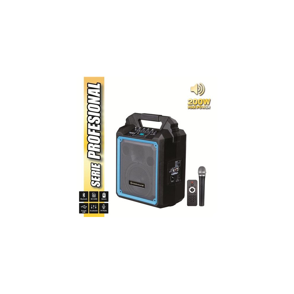 ALTAVOZ AUTOAMPLIFICADO PRO200 6.5 200W CON BATERIA + MICRO SERIE PRO COOL