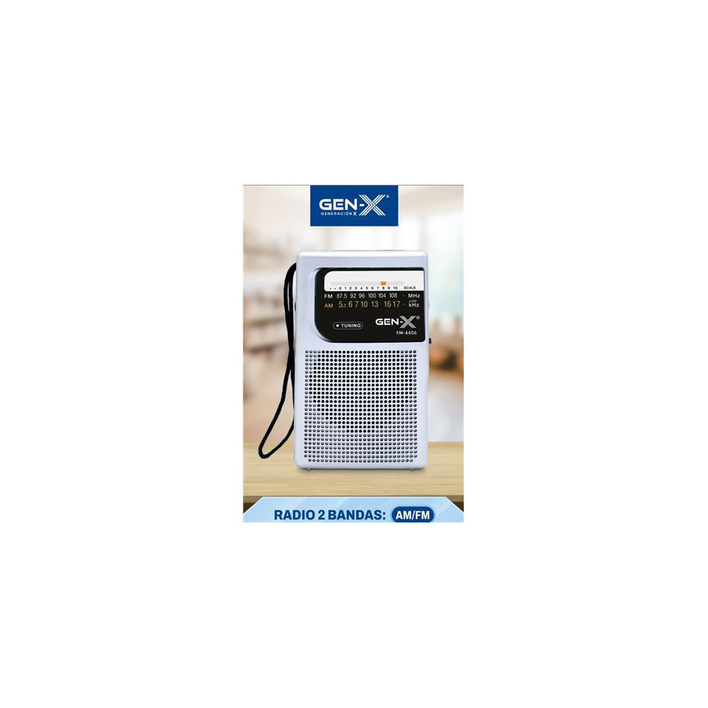 RADIO PORTATIL AM/FM ANALOGICA GRIS FM-4406 GEN-X