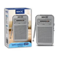 RADIO PORTATIL AM/FM ANALOGICA PLATA FM-4411 GEN-X