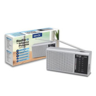 RADIO PORTATIL AM/FM DIAL CLASICO PLATA GEN-X