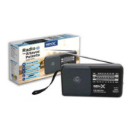 RADIO PORTATIL CLASICA SW/AM/FM ANALOGICA NEGRA FM-4413 GEN-X