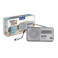 RADIO PORTATIL CLASICA SW/AM/FM ANALOGICA PLATA FM-4413 GEN-X