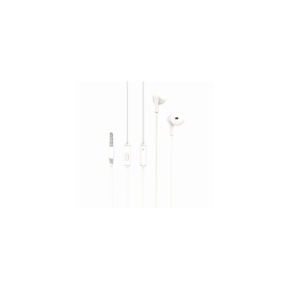 AURICULAR + MICROFONO EP39 MUSIC BLANCO
