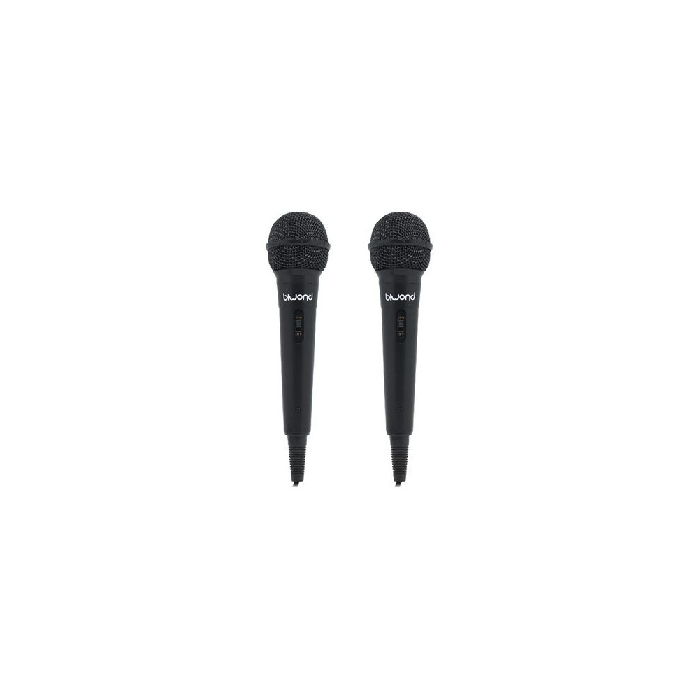 PACK 2 MICRÓFONOS CON CABLE MIC KARAOKE ST12 BIWOND