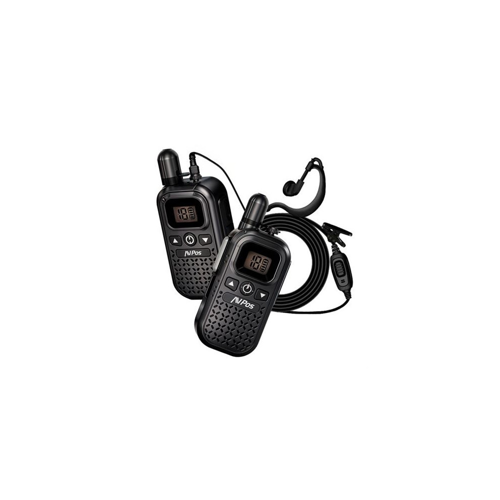 WALKIE TALKIE 16 CANALES 446MHZ NEGRO AVPOS