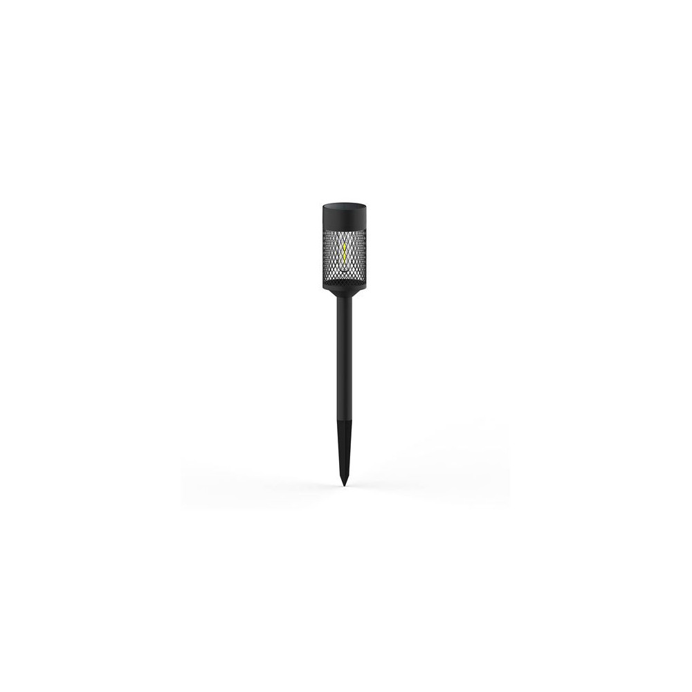 ESTACA SOLAR CON MALLA DE ACERO LUZ CALIDA 72X72MM