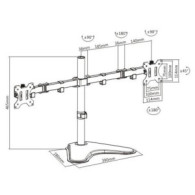 SOPORTE DE MESA CON BASE PARA 2 MONITORES 13-32 CROMAD