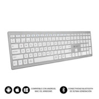 TECLADO BLUETOOTH 5.1 SLIM BLANCO / GRIS SUBBLIM
