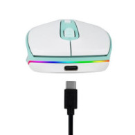 RATON INALAMBRICO BLUETOOTH RECARGABLE 2400 DPI VERDE MENTA NGS