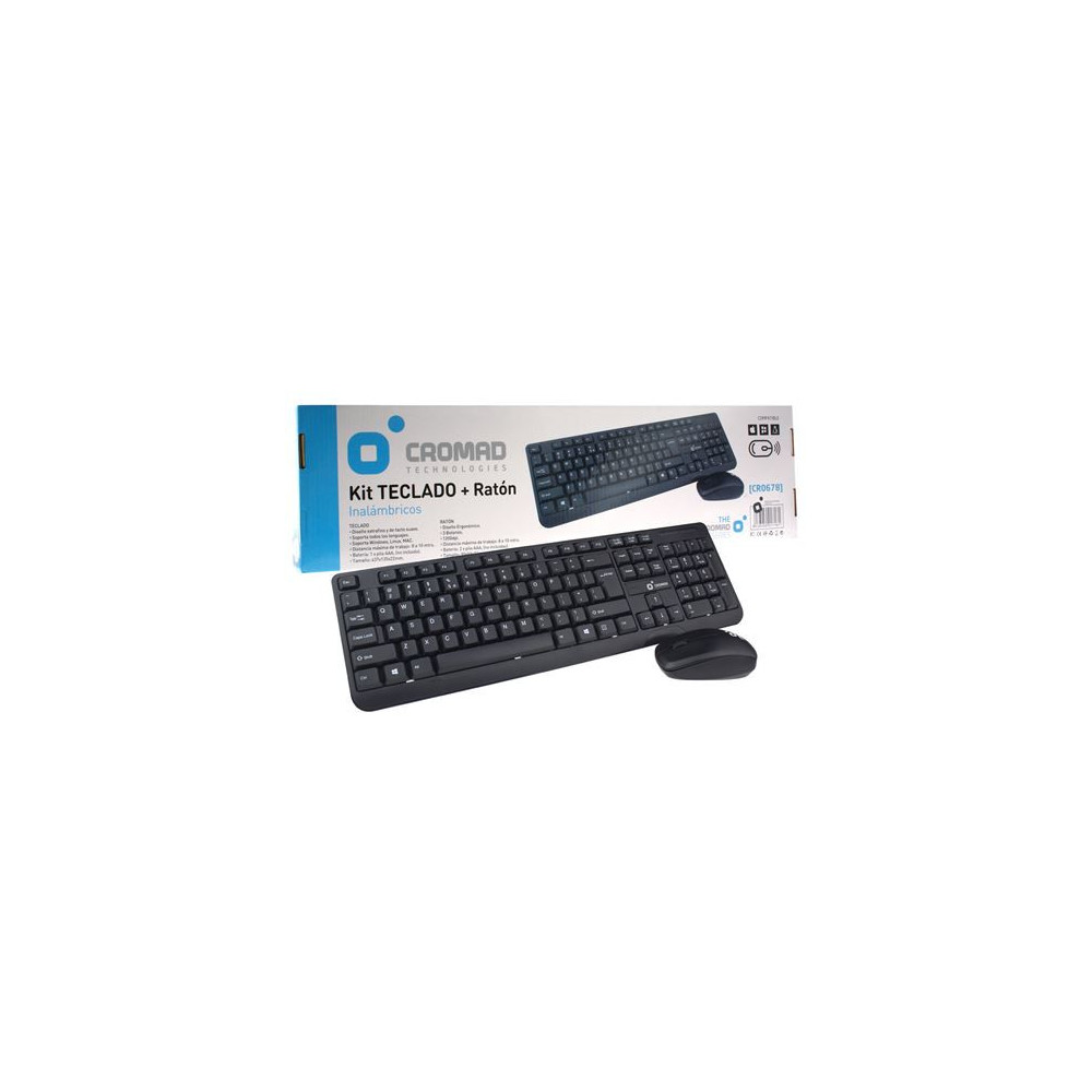 KIT TECLADO + RATÓN INALÁMBRICOS CROMAD