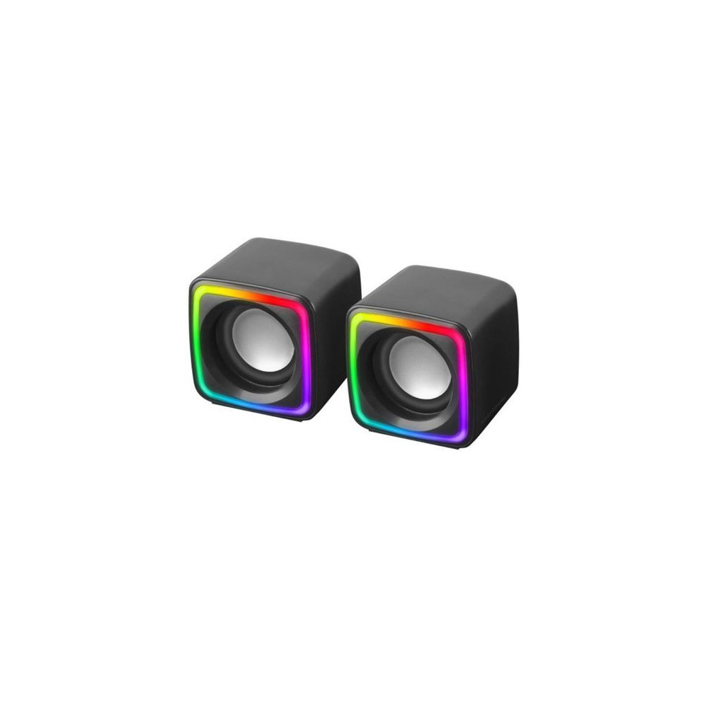 ALTAVOCES PC 2.0 8W RGB NEGROS MSCUBE MARS GAMING