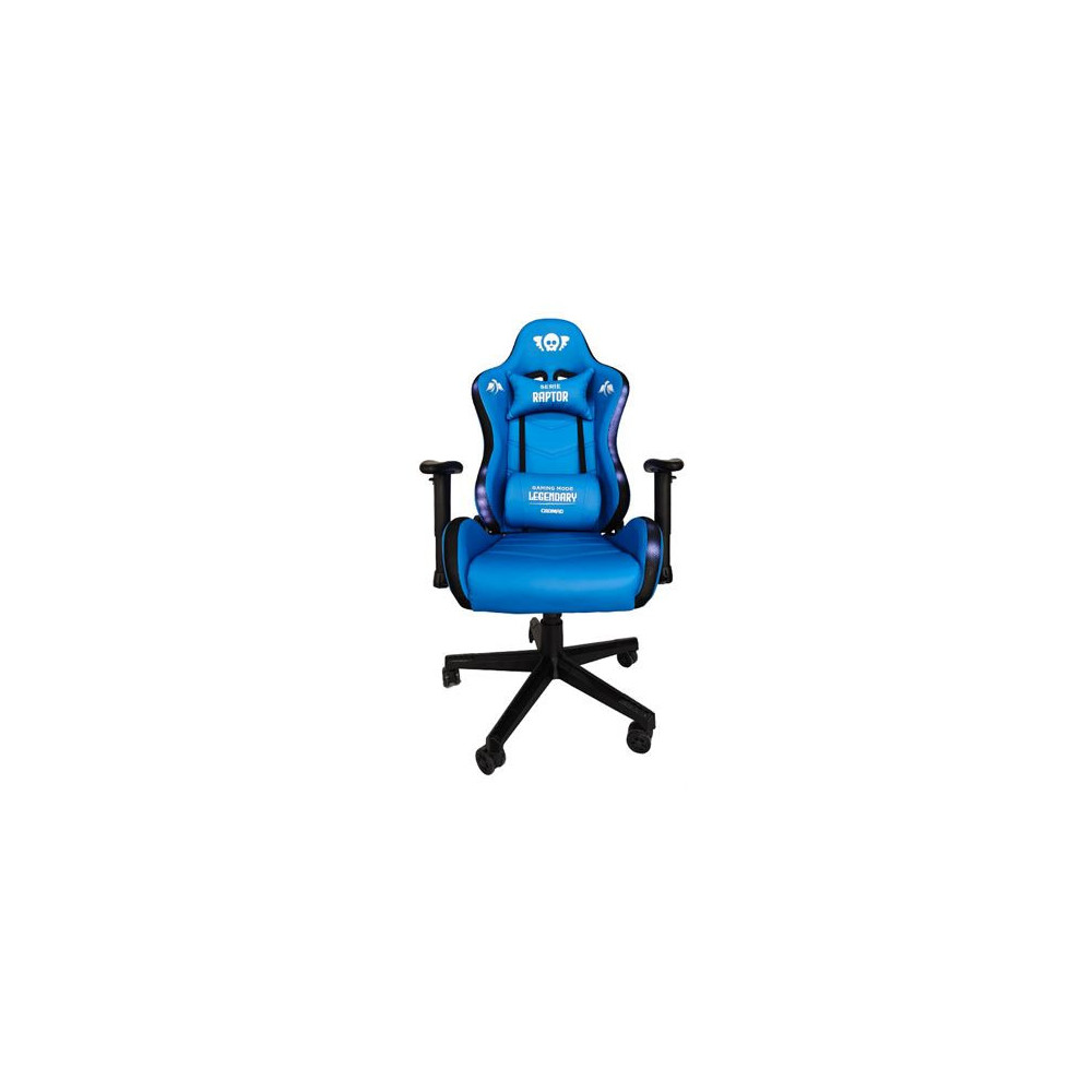 SILLA GAMING RGB SERIE RAPTOR LEGENDARY AZUL CROMAD