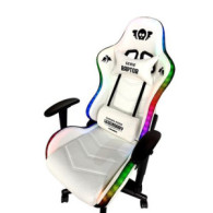SILLA GAMING RGB SERIE RAPTOR LEGENDARY BLANCA CROMAD