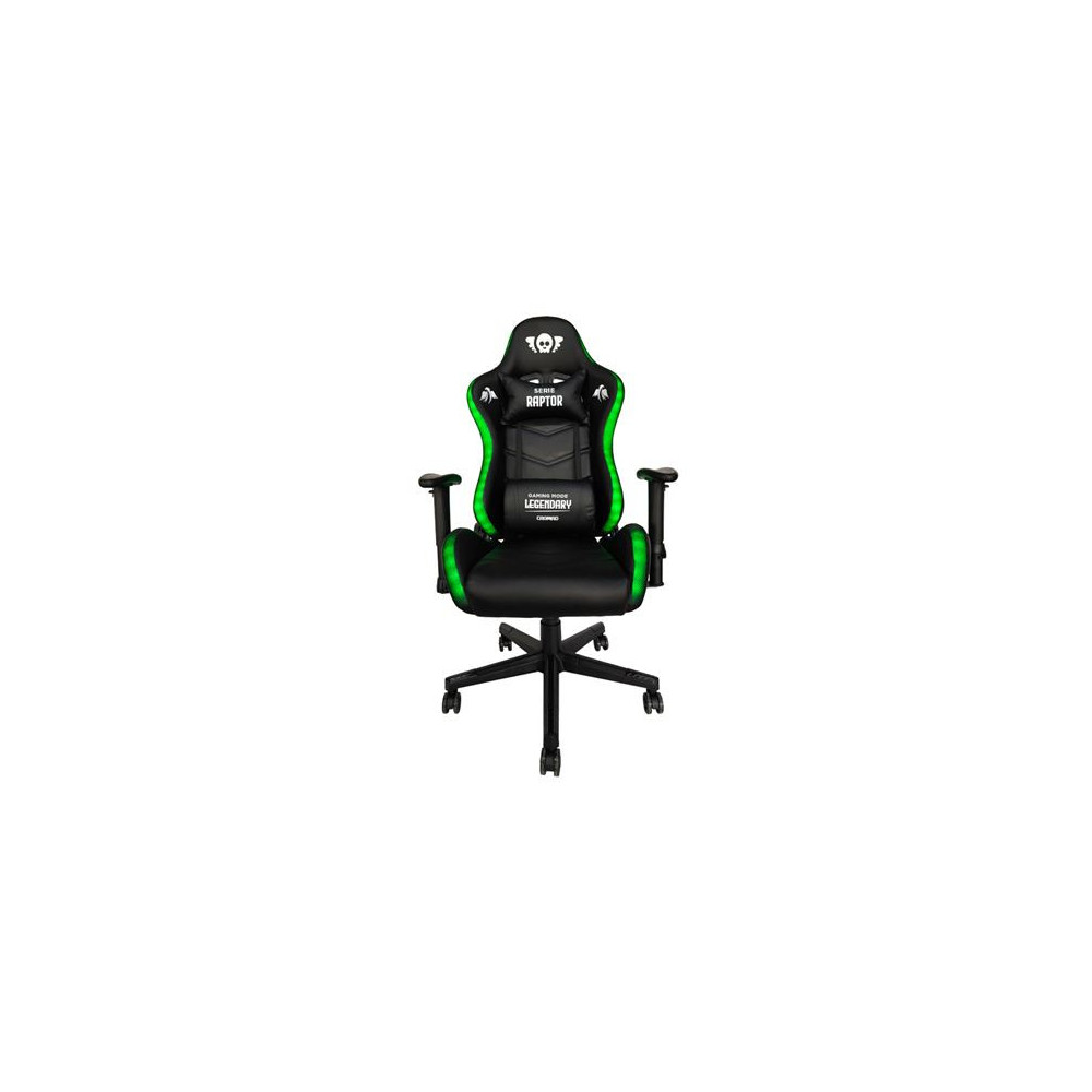SILLA GAMING RGB SERIE RAPTOR LEGENDARY NEGRA CROMAD