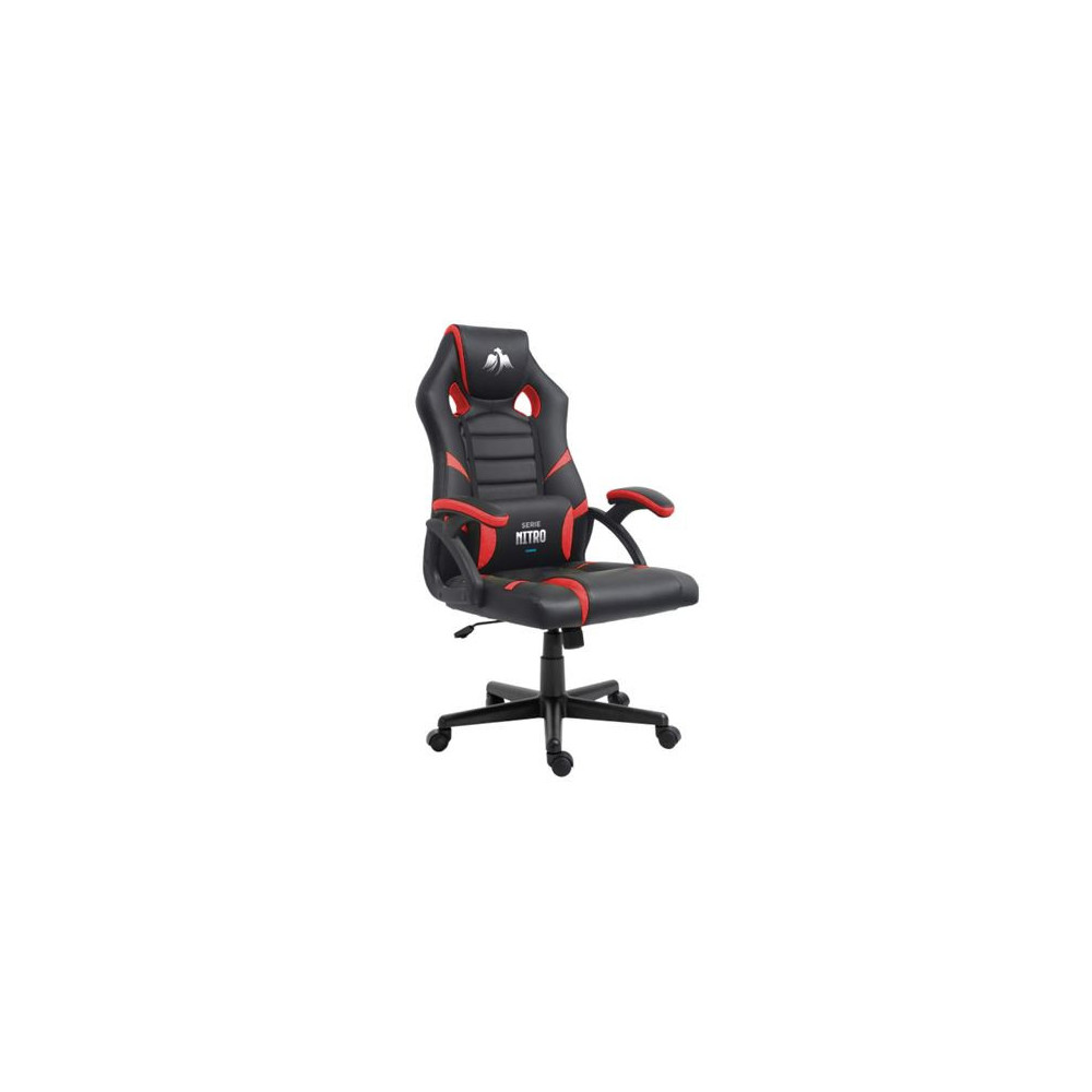 SILLA GAMING SERIE NITRO NEGRO/ROJO CROMAD