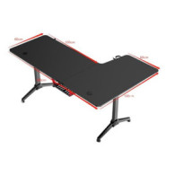 MESA GAMING PRO1300 FIBRA CARBONO | L DERECHA | ALFOMBRILLA 80X30CM | MUVIP