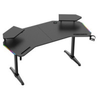 MESA GAMING PRO1500 XL FIBRA CARBONO | LUZ RGB SOUND MUVIP