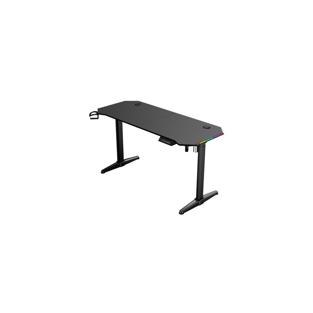 MESA GAMING PRO1600 XL MOTORIZADA FIBRA CARBONO | LUZ RGB SOUND MUVIP