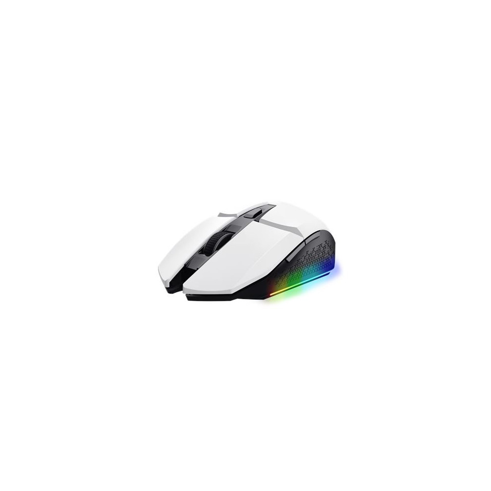 RATON GAMING INALAMBRICO RECARGABLE RGB BLANCO TRUST