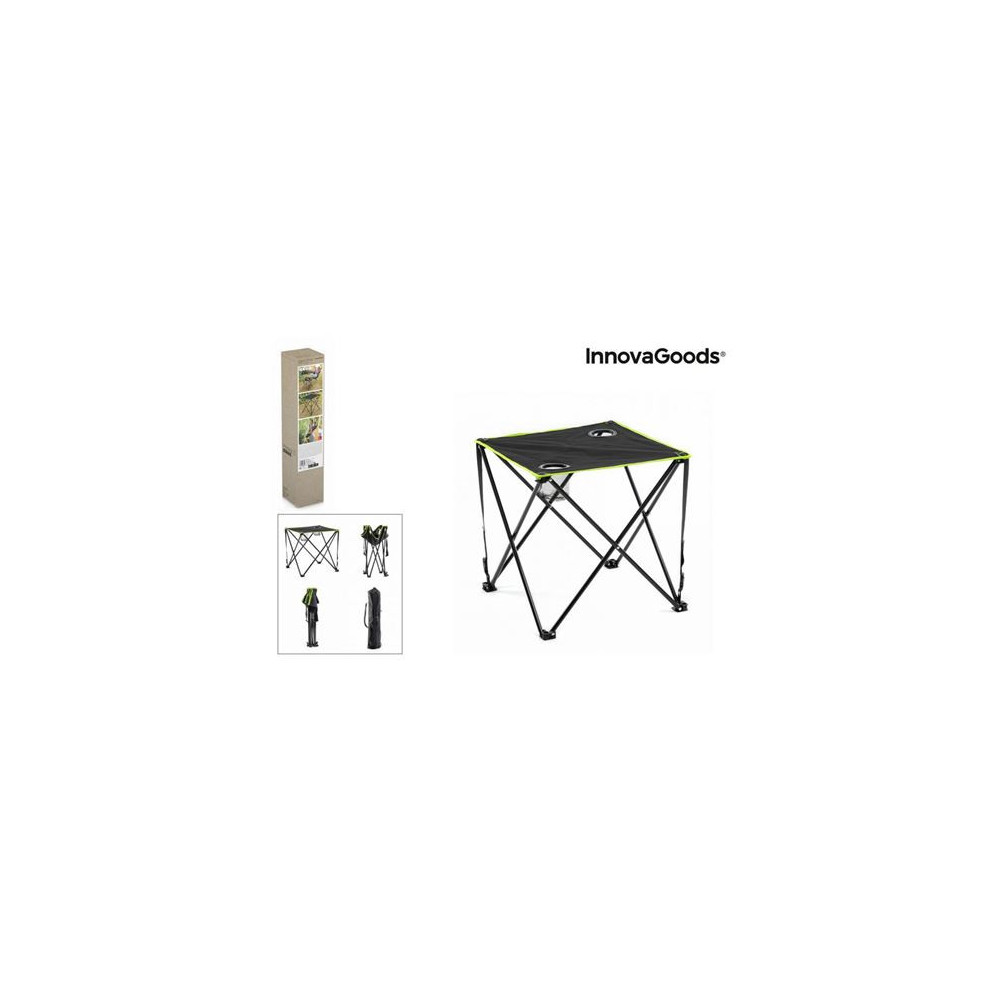 MESA DE CAMPING PLEGABLE TEXTIL CON FUNDA