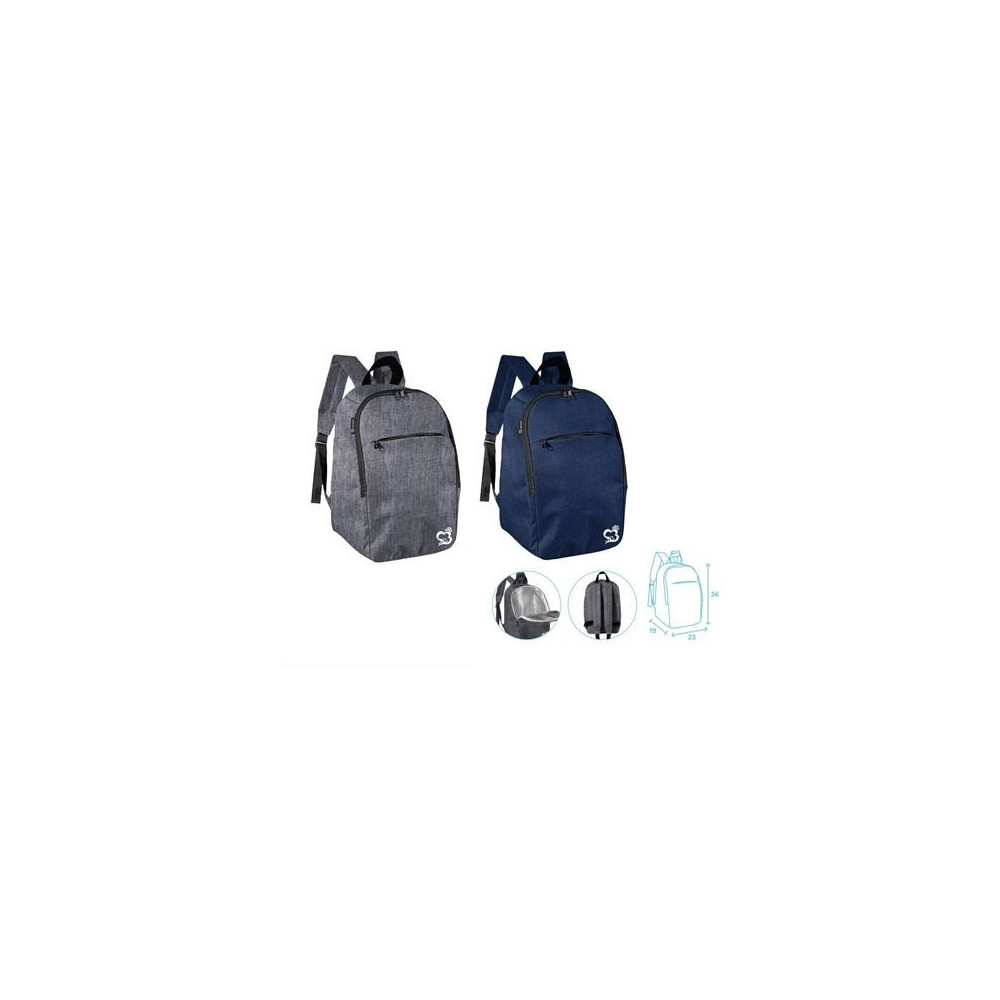 MOCHILA NEVERA POLIESTER 37X23X19 AZUL/GRIS SURTIDO