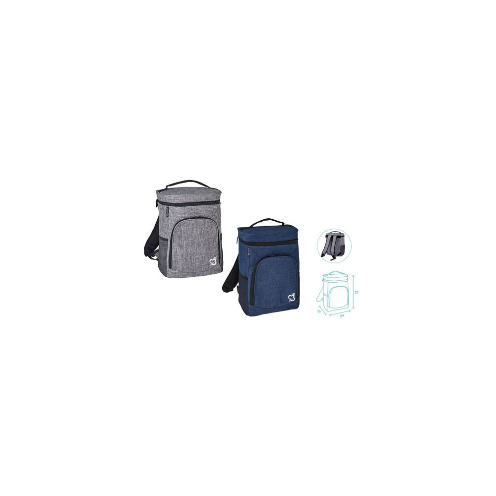 MOCHILA NEVERA POLIESTER 37X27X19 AZUL/GRIS SURTIDO