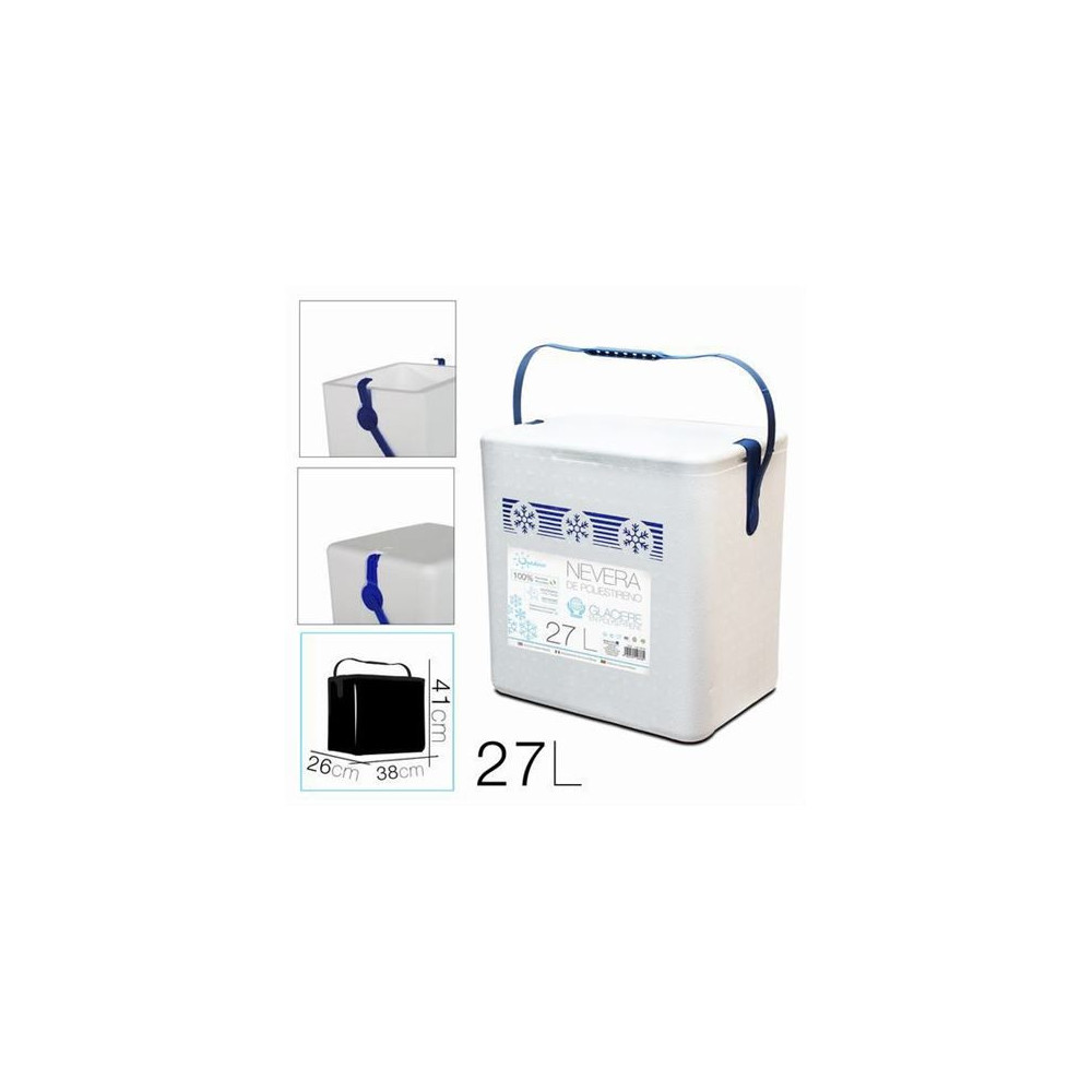 NEVERA DE POLIESTIRENO 27 LITROS CON ASA PLASTICO