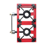 FOGÓN / HORNILLO DE GAS REFORZADO ALTA POTENCIA 2 FUEGOS 80X40CM MUVIP