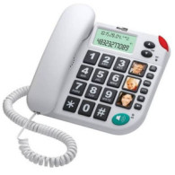 TELEFONO FIJO MAXCOM KXT480 PERSONAS MAYORES BLANCO