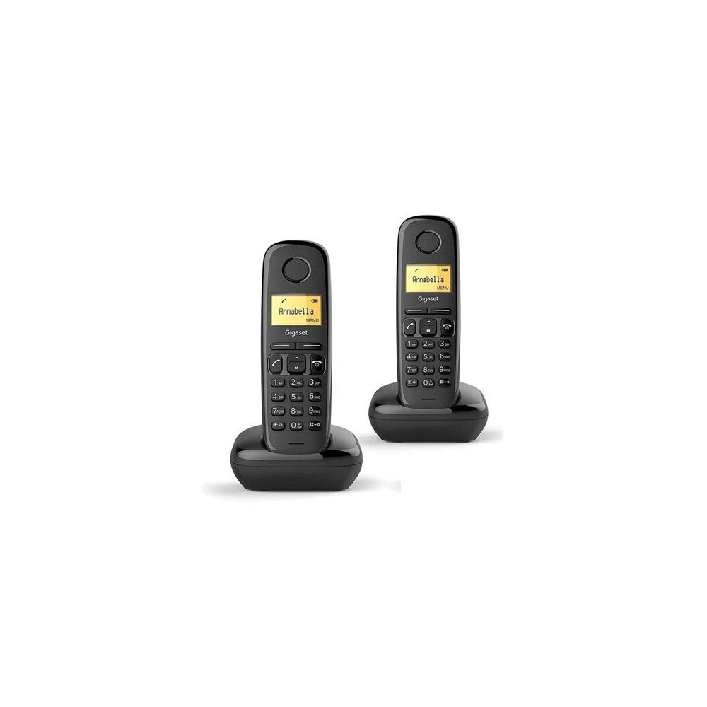 TELÉFONO DECT GIGASET A170 DÚO NEGRO (BASE+SUP)