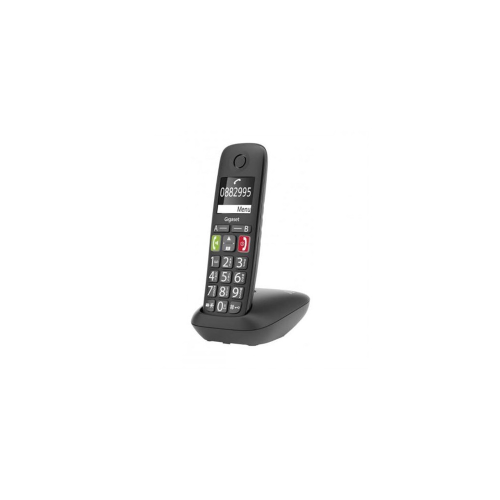 TELEFONO FIJO INALAMBRICO E290 TECLAS GRANDES NEGRO GIGASET