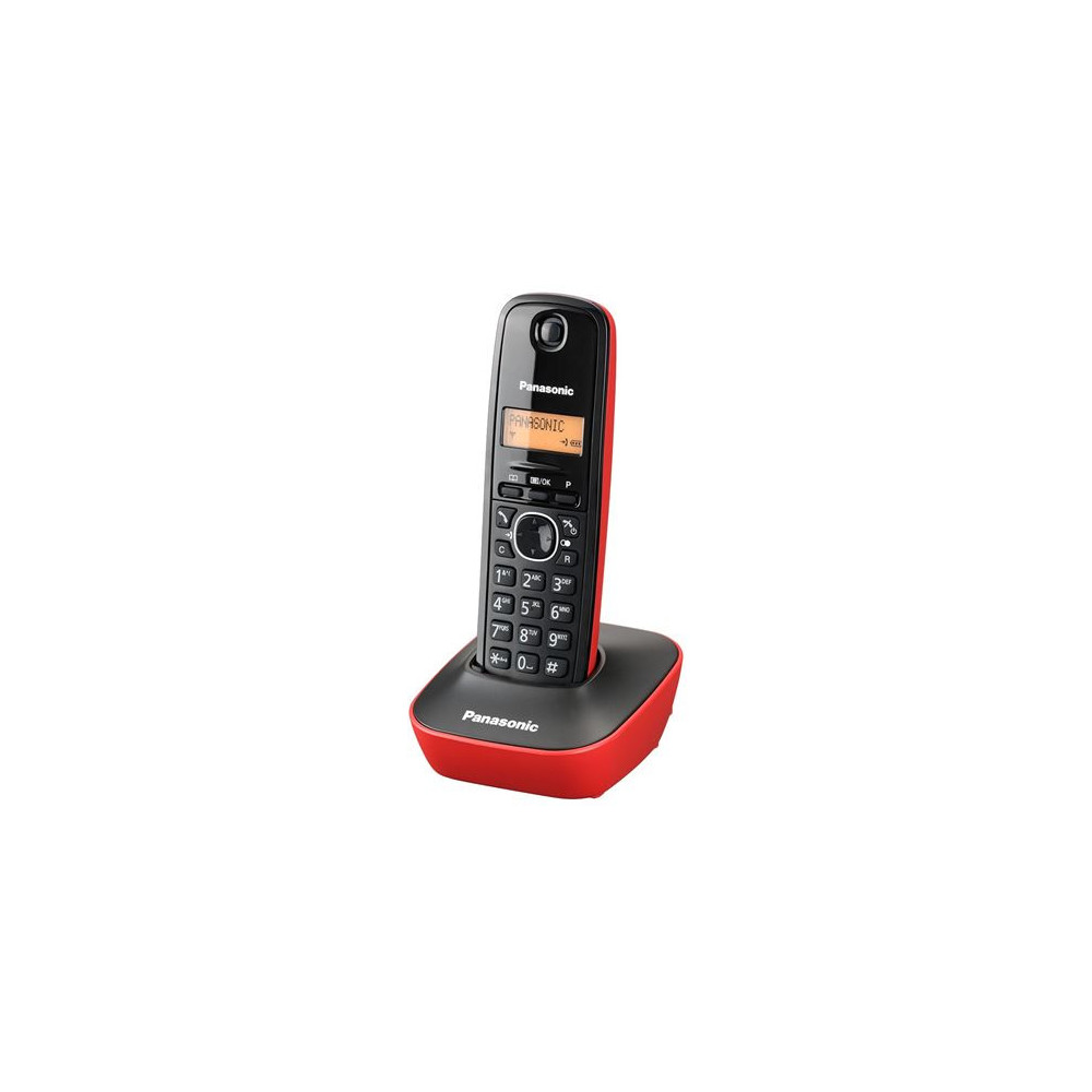 TELÉFONO INALÁMBRICO DECT PANASONIC KX-TG1611 ROJO