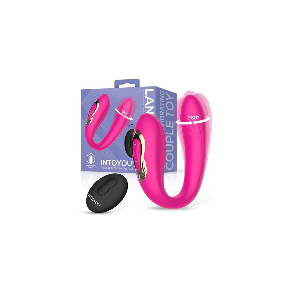 VIBRADOR PARA PAREJAS CON ROTACION 360º Y CONTROL REMOTO LANTY INTOYOU