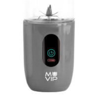 BATIDORA DE VASO PORTÁTIL RECARGABLE COLOR DESIGN 460ML GRIS MUVIP