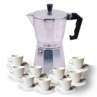 CAFETERA 9 TAZAS ALUMINIO ANTIADHERENTE MUVIP