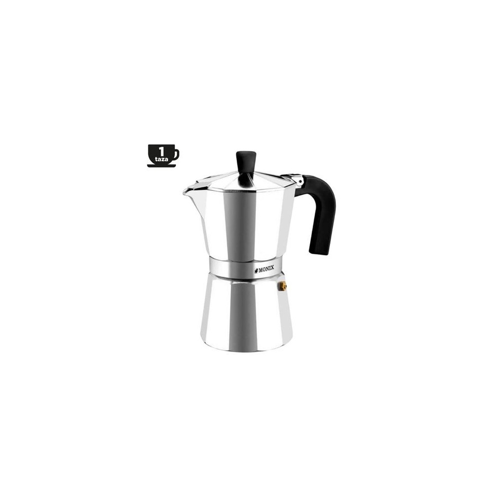 CAFETERA VITRO EXPRES 1 TAZA ALUMINIO ANTIADHERENTE CALDERIN SIN CANTOS
