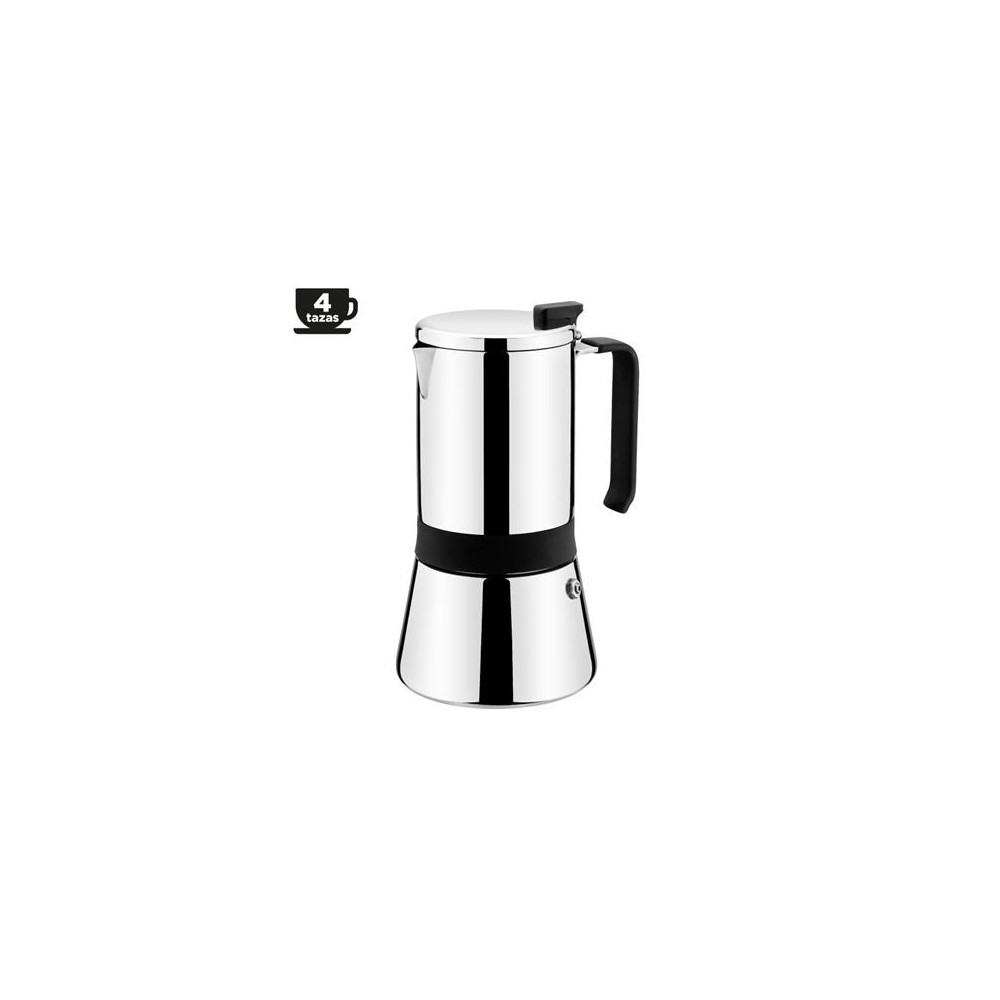 CAFETERA 4 TAZAS INDUCCION ACERO INOX AROMA MONIX