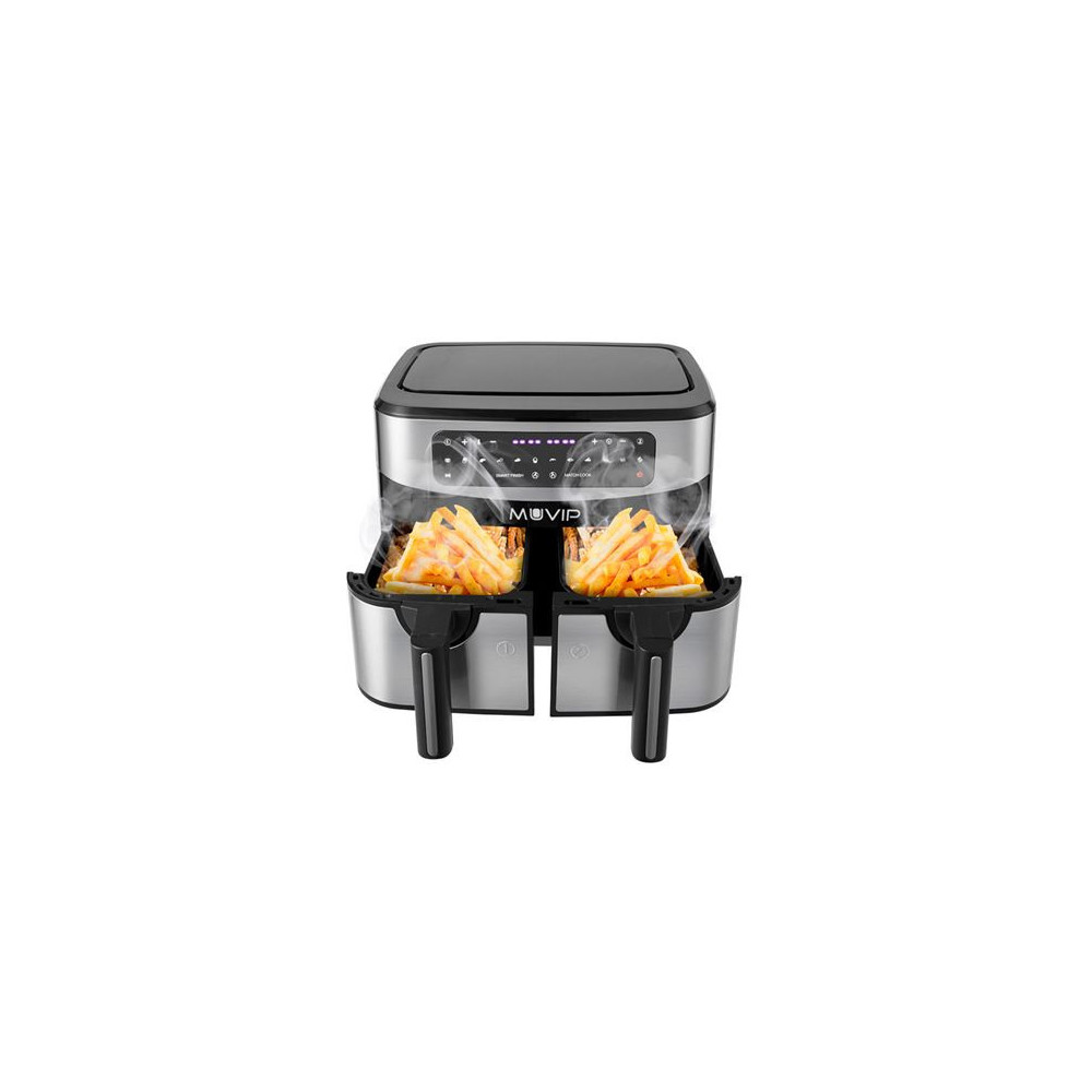 FREIDORA AIRE CALIENTE DOBLE 9 LITROS 2600W PANTALLA TACTIL MUVIP