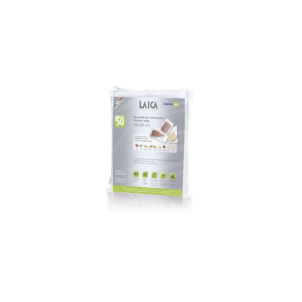PACK 50 BOLSAS ENVASAR AL VACIO 25X30 LAICA