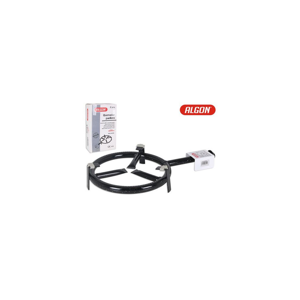 QUEMADOR DE ACERO 30CM PARA PAELLERO GAS ALGON